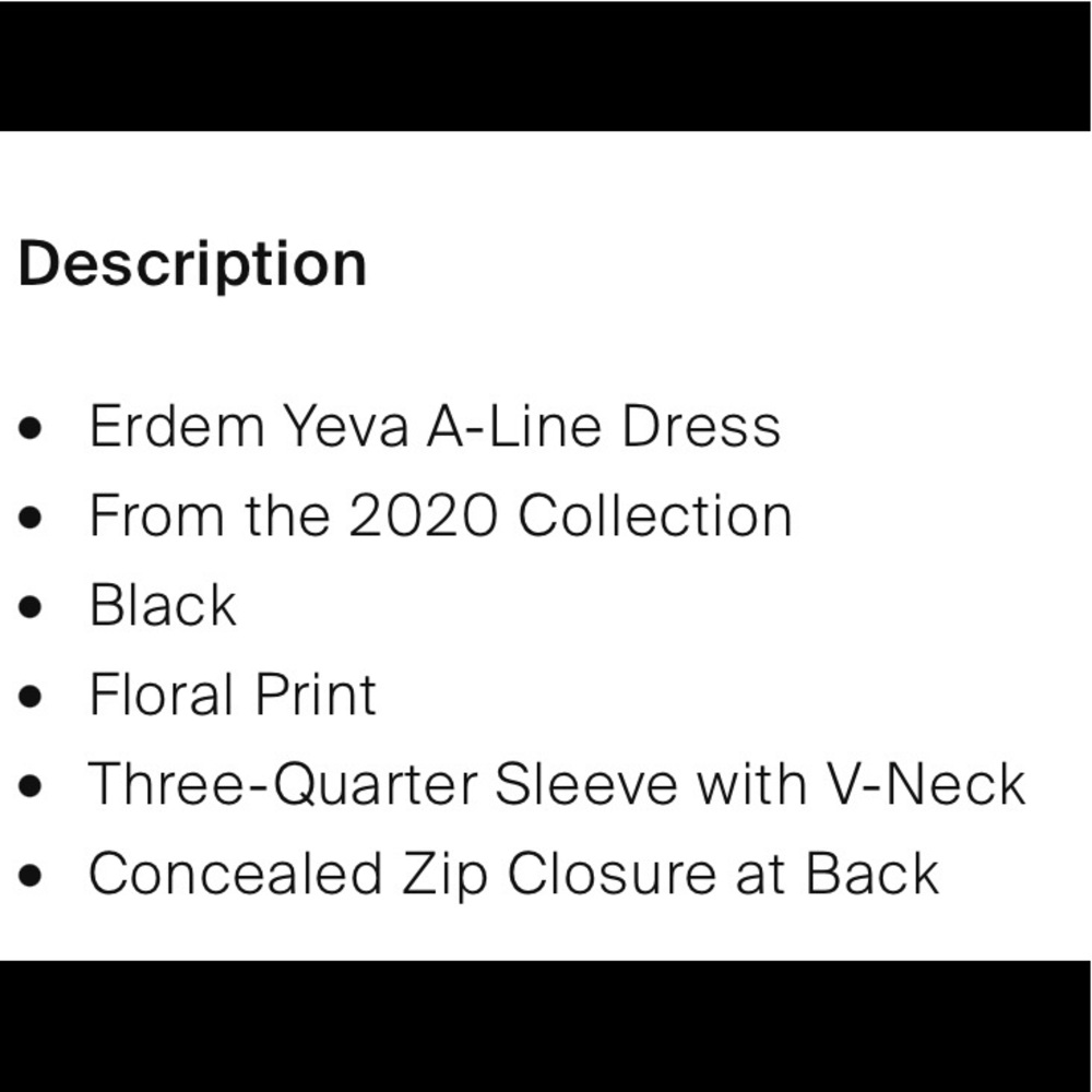 Stunning Erdem Yeva A-Line Floral Dress NWT - Picture 7 of 12